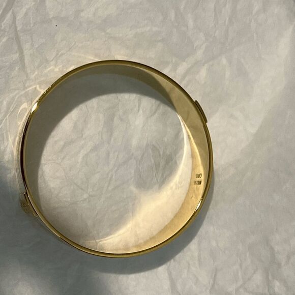 Coach Gold  White Enamel C Bangle - Picture 5 of 7